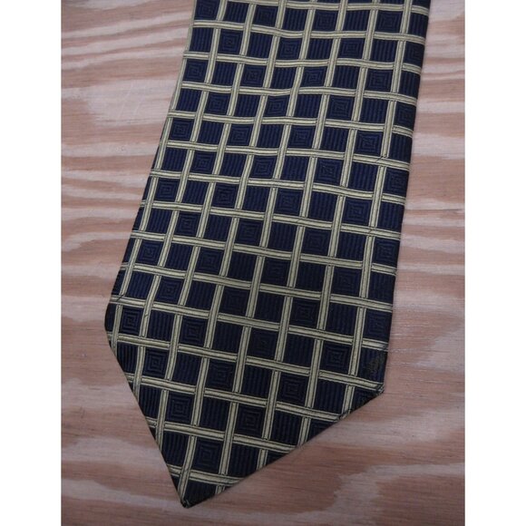 Ede & Ravenscroft | Houndstooth Woven Silk Tie | Orange White Ede & Ravenscroft Neck Tie Silk Jacquard Textured Check Made In England